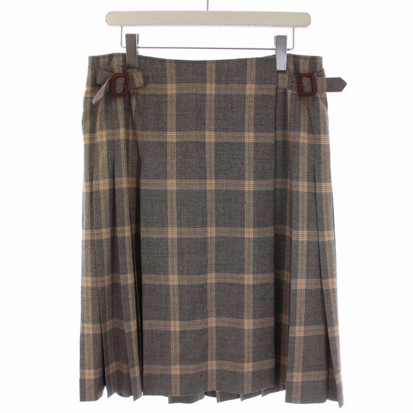 未使用品 バーバリー ロンドン BURBERRY LONDON タックスカート フレア  