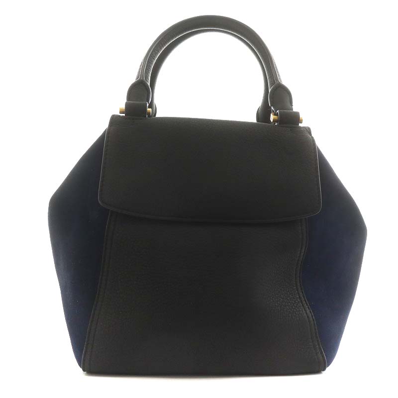 トリーバーチ TORY BURCH ハーフムーン ハンドバッグ レザー スエード 
