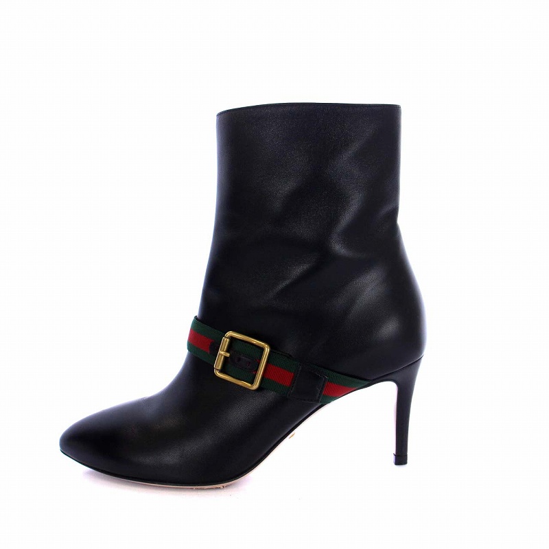 グッチ GUCCI シェリーライン ショートブーツ ピンヒール ハイヒール 