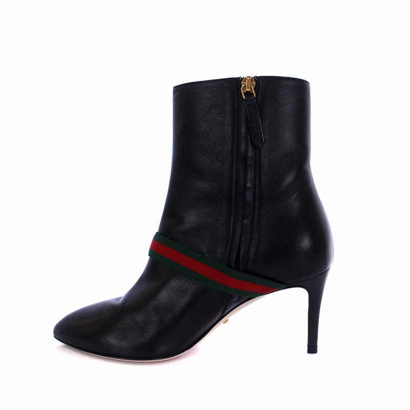 グッチ GUCCI シェリーライン ショートブーツ ピンヒール ハイヒール 
