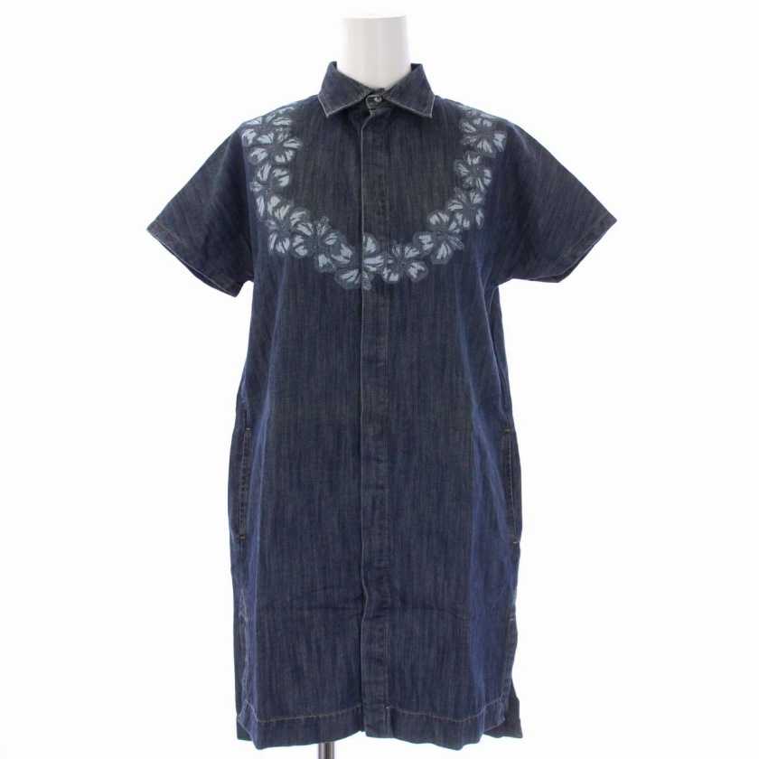 ディースクエアード DSQUARED2 シャツ ワンピース ひざ丈 半袖 デニム  