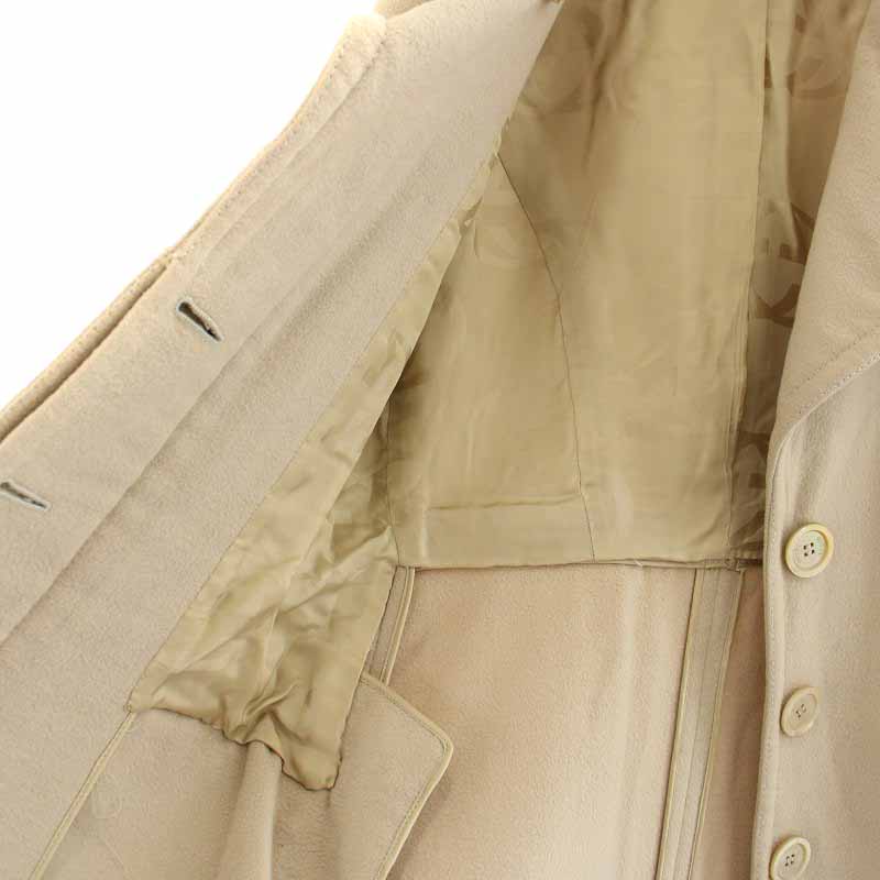 グッチ GUCCI 05年製 ロングコート ウール カシミヤ混 裏地GGロゴ 38 7  