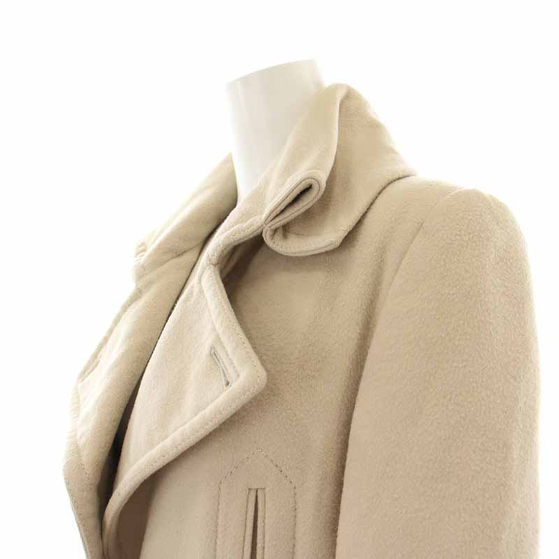 グッチ GUCCI 05年製 ロングコート ウール カシミヤ混 裏地GGロゴ 38 7  