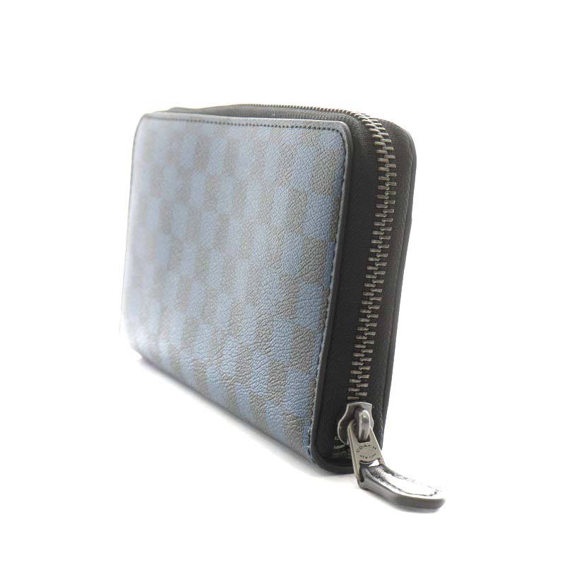 COACH チェック柄 長財布 COACH コーチ 長財布 レディース チェック柄 格子柄 ラウンド