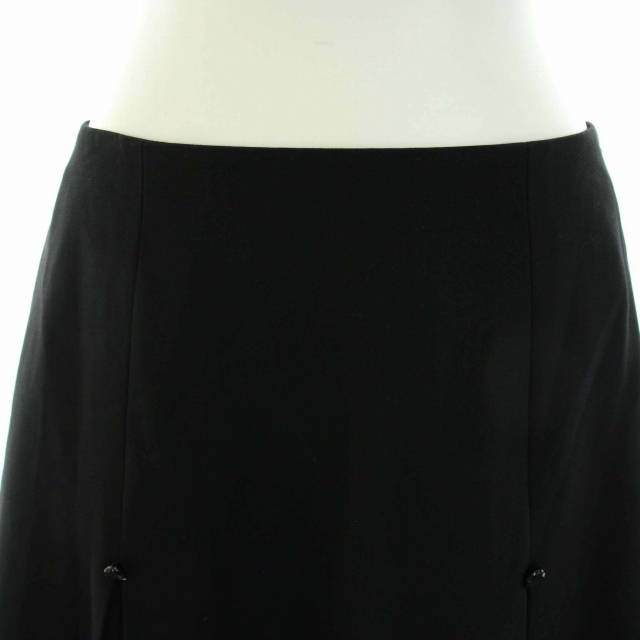 フォクシー FOXEY ボックスプリーツ スカート ミニ 37155 38 S 黒  