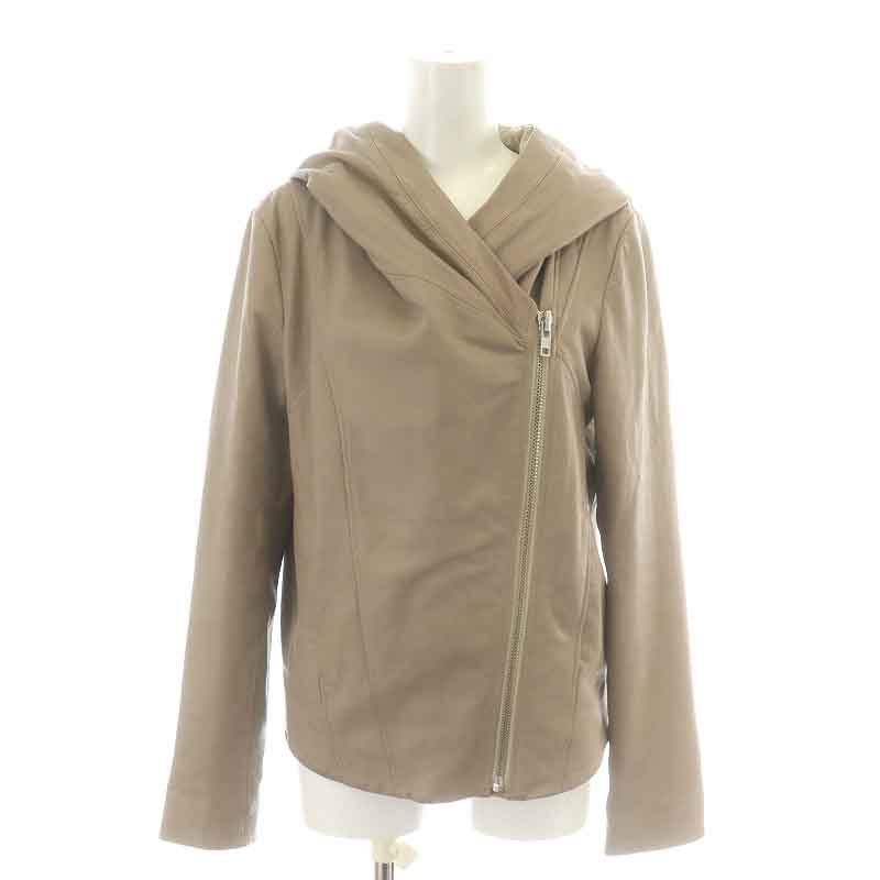 ヘルムートラング HELMUT LANG WASHD LMBSKN HOODED LT JK ライダース 