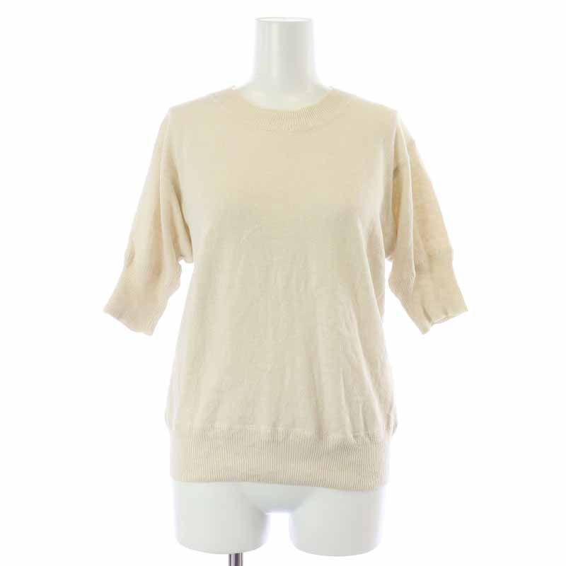 マーガレットハウエル MHL. ニット カットソー 五分袖 麻 リネン