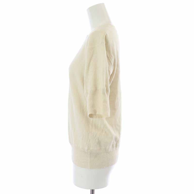 エムエイチエル 美品 MHL ウールコットンカットソー 2 アイボリー MHL.（エムエイチエル）の「BLOCK PRINT DRY COTTON JERSEY（T