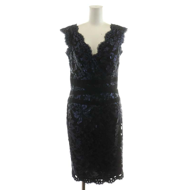タダシショージ TADASHI SHOJI ワンピース ひざ丈 ノースリーブ レース 