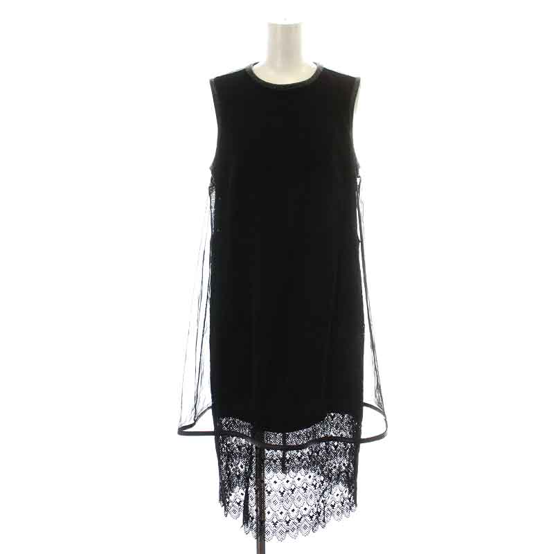 ノワールケイニノミヤ ワンピース ロング ミモレ タイト フレア XS 黒