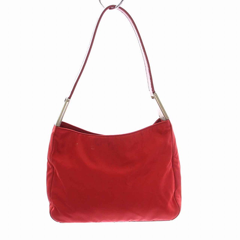 プラダ PRADA ハンドバッグ ワンショルダーバッグ ナイロン 赤 レッド 
