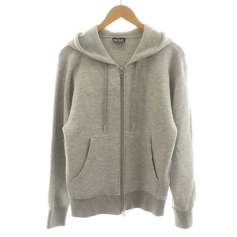 ディーゼル DIESEL パーカー ジップアップ 長袖 S グレー