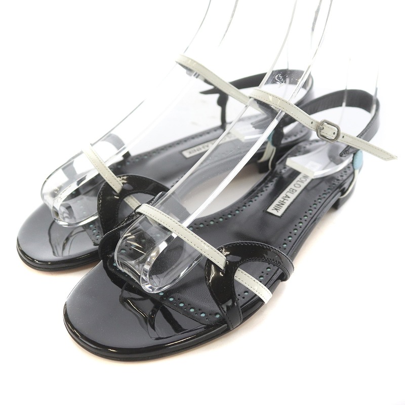 MANOLO BLAHNIK 黒 フラットシューズ 35½（MANOLO BLAHNIK - 【美品 