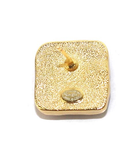CHANEL シャネル ピアス フープ CCマーク メタル＆ラムスキン
