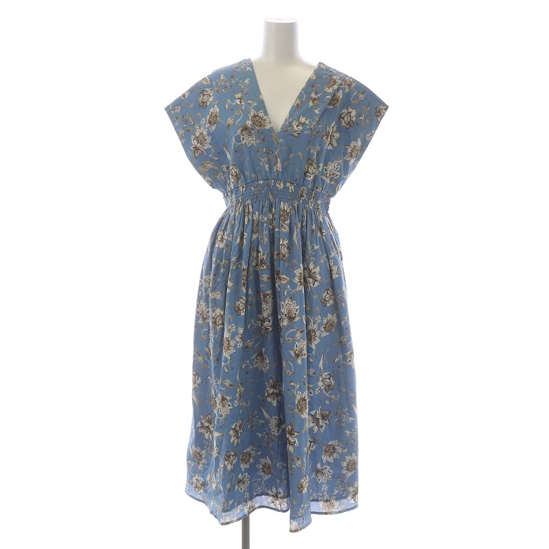 マリハ MARIHA 夏の光のドレス ギャザーフレアワンピース ロング V  