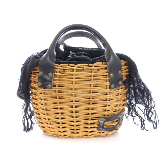 エバゴス EBAGOS かごバッグ バケットバッグ ハンドバッグ 2way 鞄 茶  