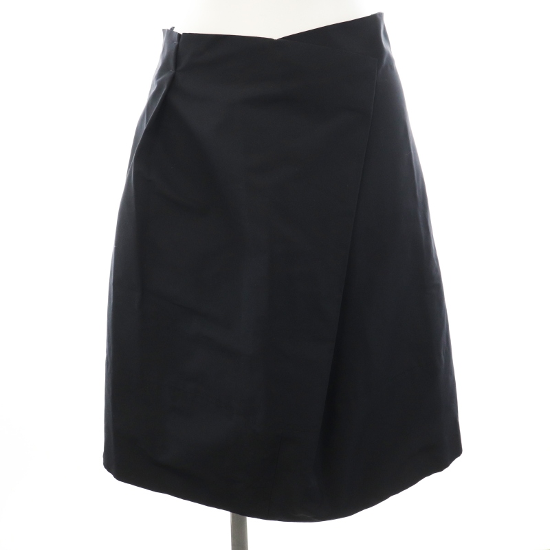 ジルサンダー JIL SANDER NAVY 台形スカート ひざ丈 サイドファスナー 