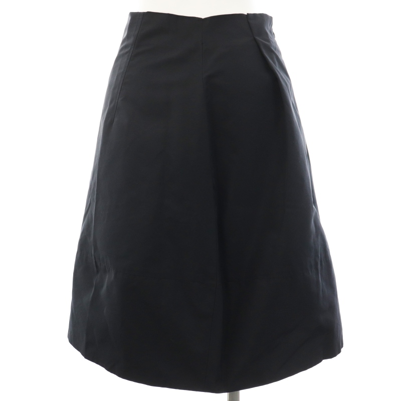ジルサンダー JIL SANDER NAVY 台形スカート ひざ丈 サイドファスナー 