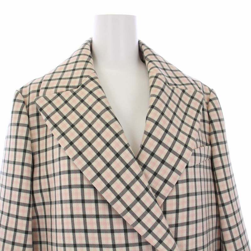 フェンディ FENDI Checked Double-breasted Coat Pコート ピーコート