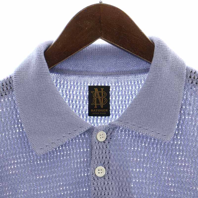 バトナー BATONER SUMMER KNIT POLO SHORT SLEEVE ニットポロシャツ