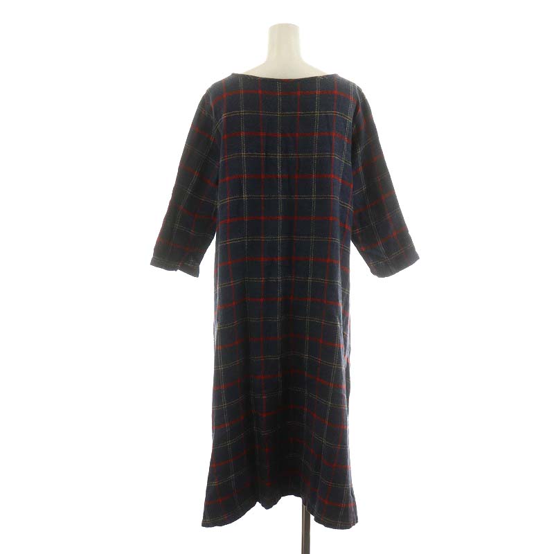 キャピタル kapital ワンピース ミモレ ロング 7分袖 チェック柄