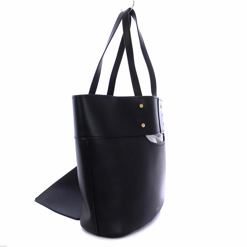 Chloé 黒 レザー トートバッグ ポーチ付き Chloé 黒 レザー トートバッグ ポーチ付き