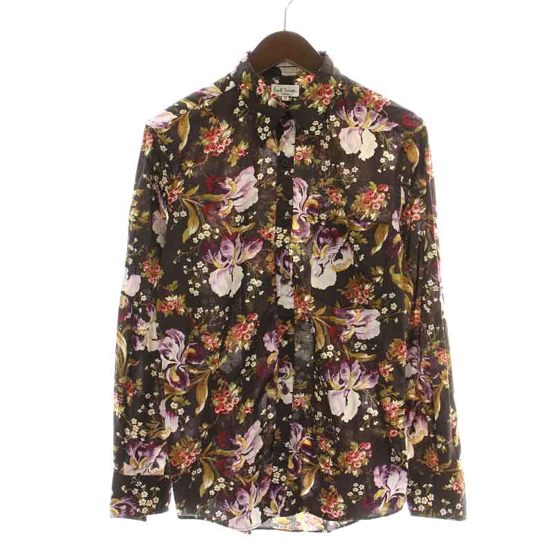 ポールスミス PAUL SMITH シャツ カジュアルシャツ 長袖 花柄 総柄 M 
