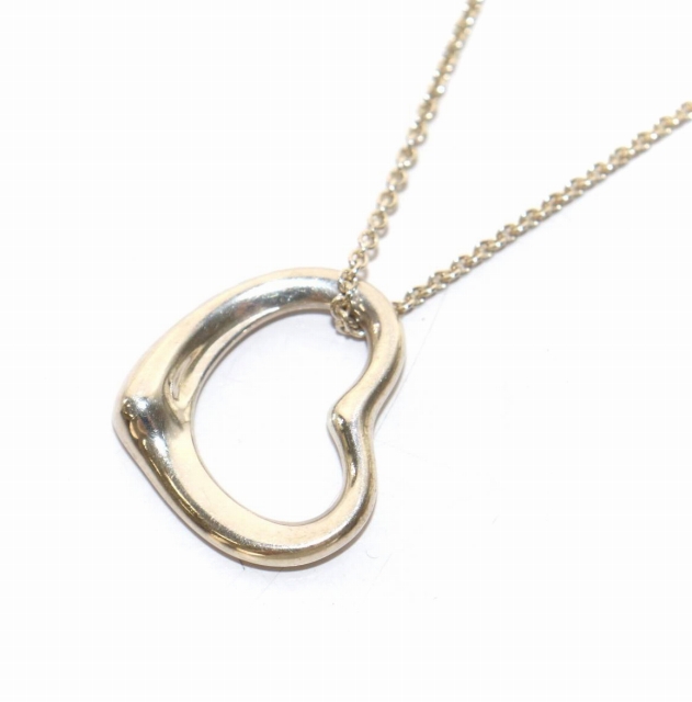 Tiffany 】オープンハートネックレスシルバー925トップ2cm