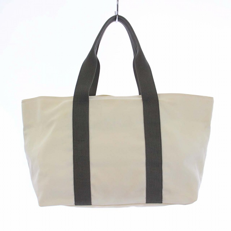 プラダスポーツ PRADA SPORT トートバッグ ハンドバッグ キャンバス 白 