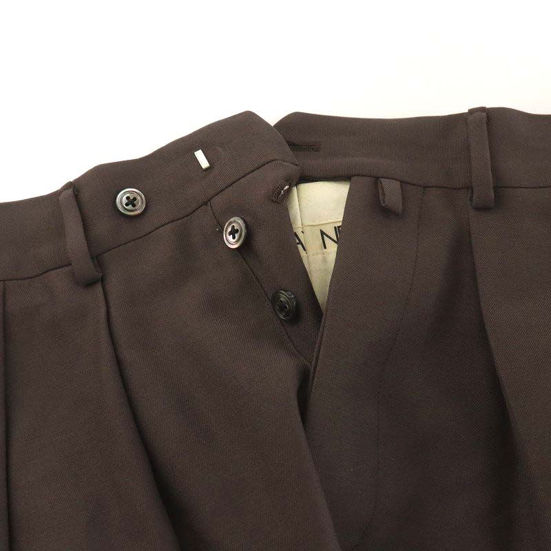 NEAT ニート 2タック ボタンフライ ウール パンツ スラックス ニート