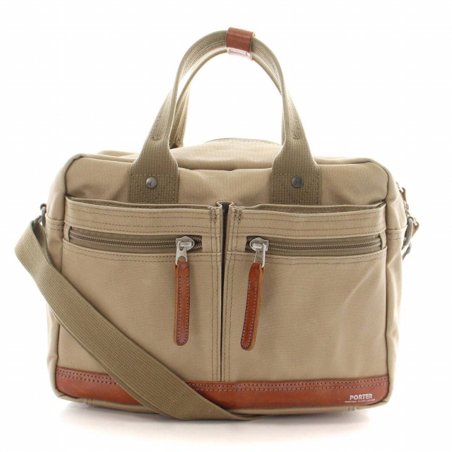PORTER ポーター 吉田カバン ベージュ ボストンバッグ ブラウン レザー
