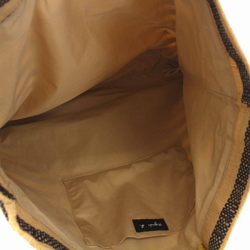 アニエスベー agnes b. ラフィア トートバッグ かごバッグ ベージュ