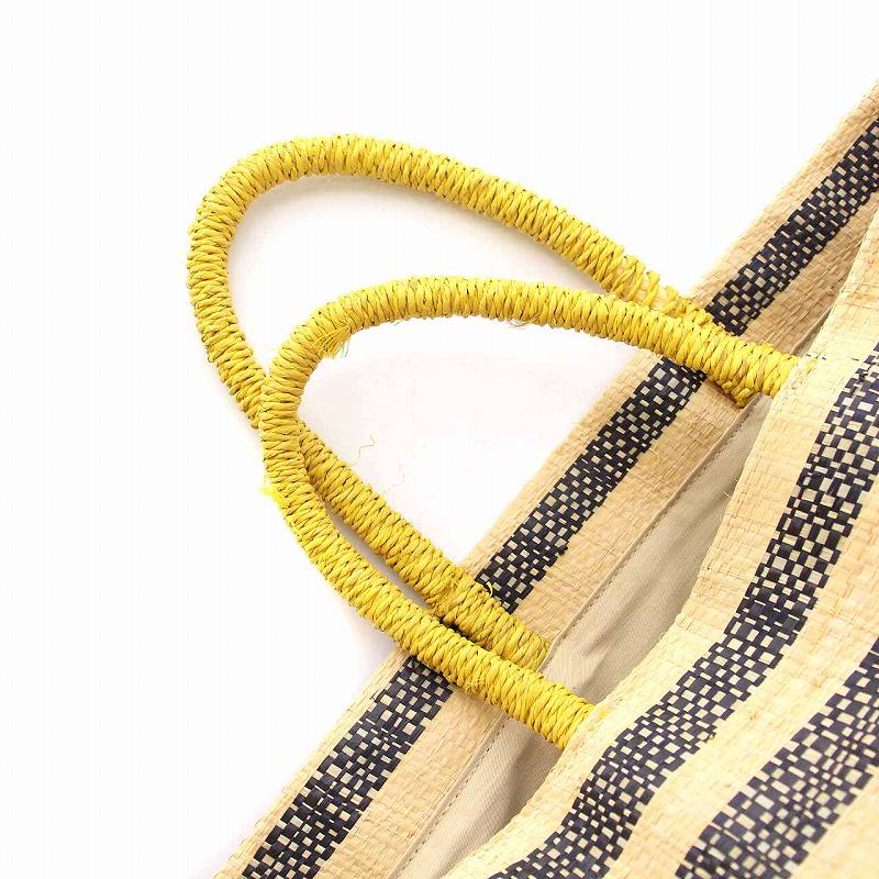 アニエスベー agnes b. ラフィア トートバッグ かごバッグ ベージュ