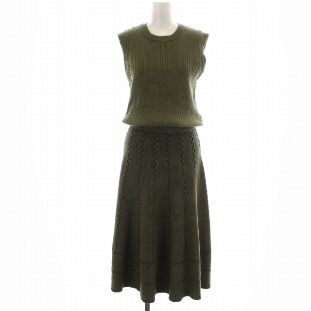 マイストラーダ Mystrada ワンピース ニットワンピ ロング フレア  