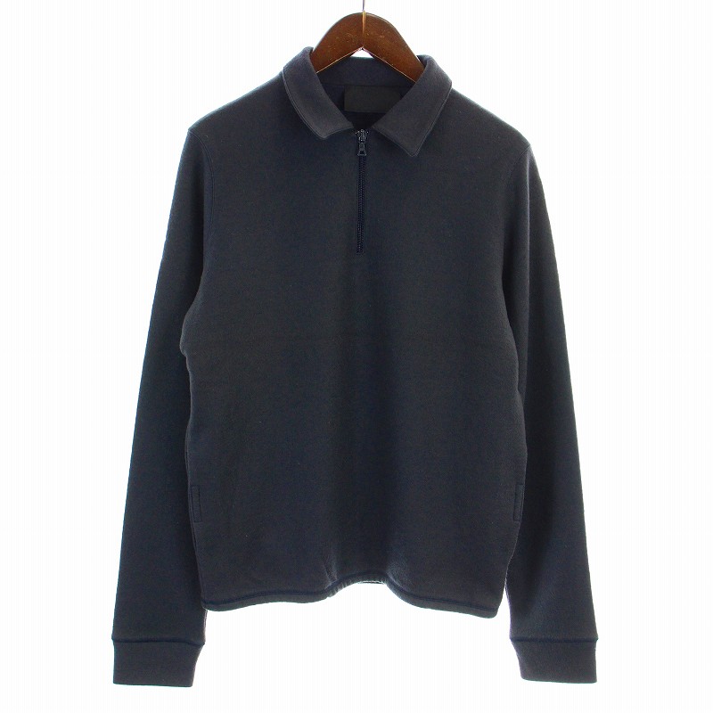 PRADA ハーフジップニット グレー