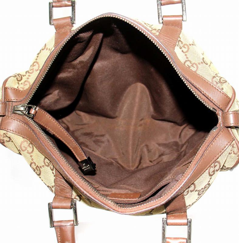 グッチ GUCCI GGキャンバス ミニボストンバッグ ハンドバッグ ベージュ  