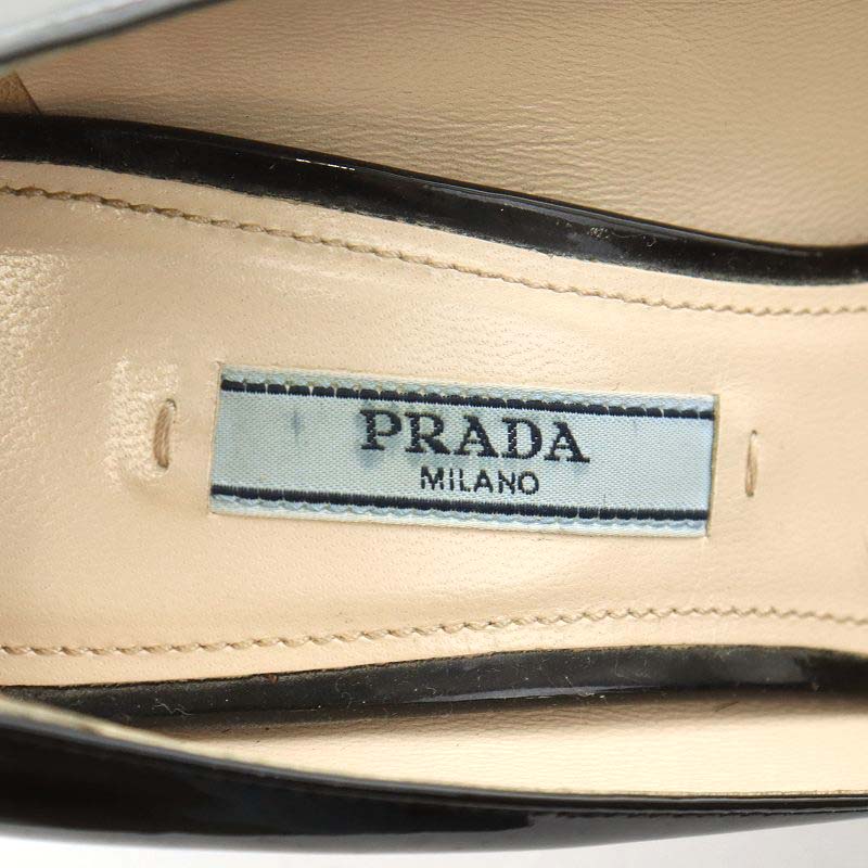 プラダ PRADA パンプス ポインテッドトゥ ヒール エナメル 36 23.0cm  