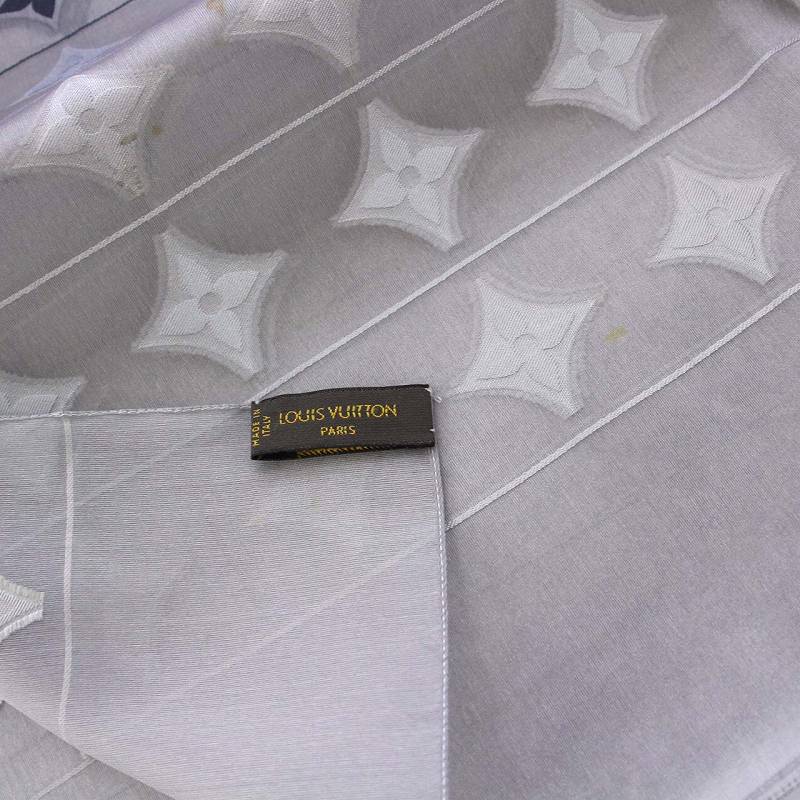 ルイヴィトン LOUIS VUITTON モノグラム シアーストール ショール 絹 