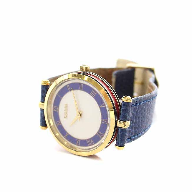 GUCCI 時計 ブルー シェリーライン 青色 レディース ヴィンテージ