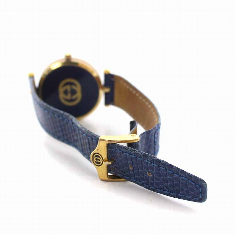 【美品】GUCCI グッチ シェリーライン ブルー オールド 腕時計 GUCCI 時計 ブルー シェリーライン 青色 レディース ヴィンテージ