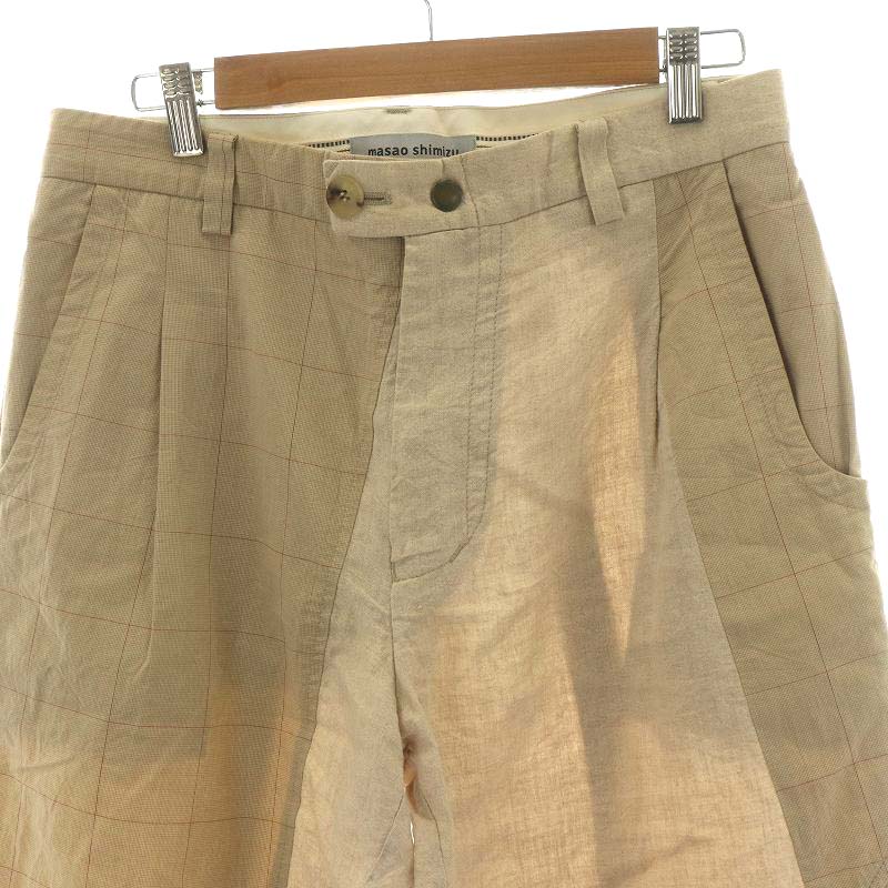 masao shimizu マサオ シミズ パンツ 再構築 ドッキング リネン 麻 2 M