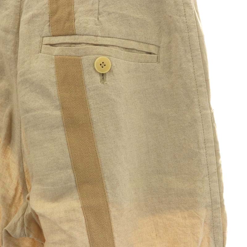 masao shimizu マサオ シミズ パンツ 再構築 ドッキング リネン 麻 2 M