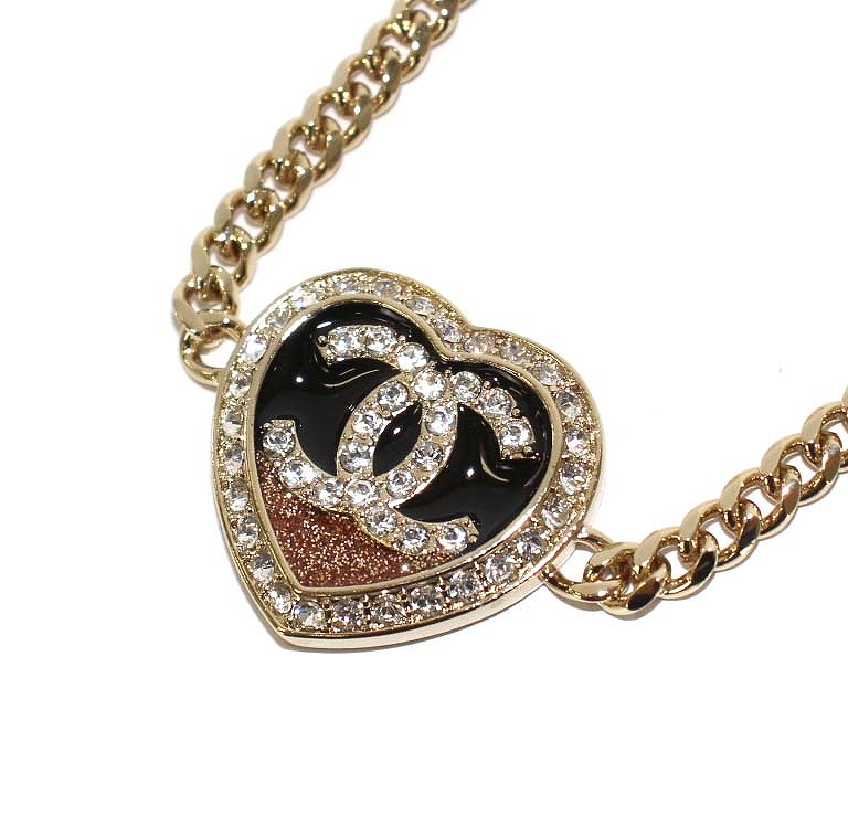 シャネル CHANEL C23P ココマーク ハート チェーンネックレス ライン 