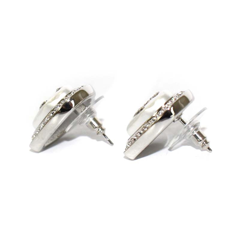 シャネル CHANEL ハート　ココマーク　ピアス ホワイト シャネル CHANEL B23B ハート ココマーク ピアス パール ビジュー 白