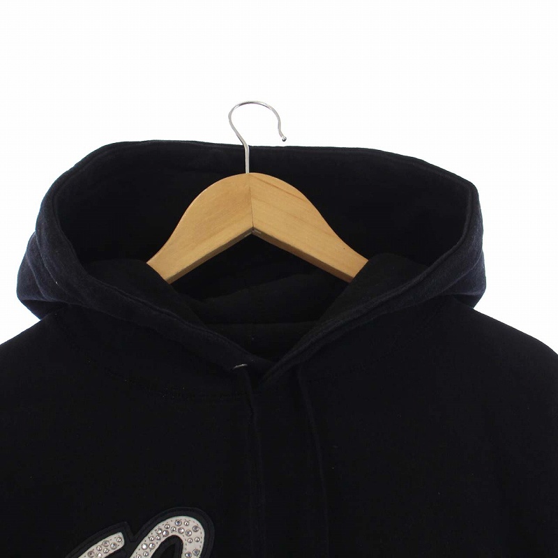 シュプリーム SUPREME 16SS STUDDED LEATHER SCRIPT HOODED SWEATSHIRT 
