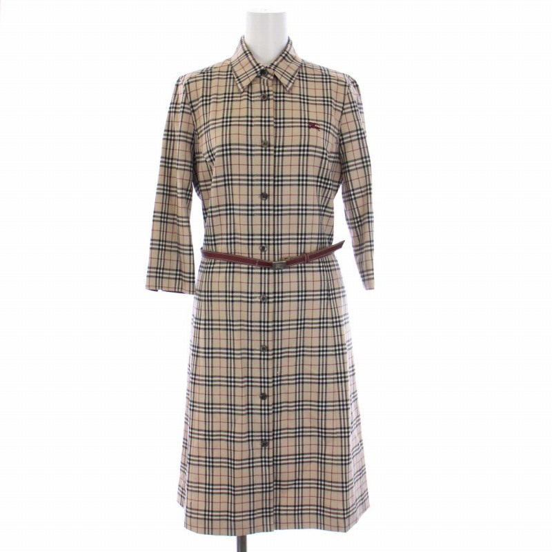 バーバリーブルーレーベル BURBERRY BLUE LABEL シャツワンピース 七分 