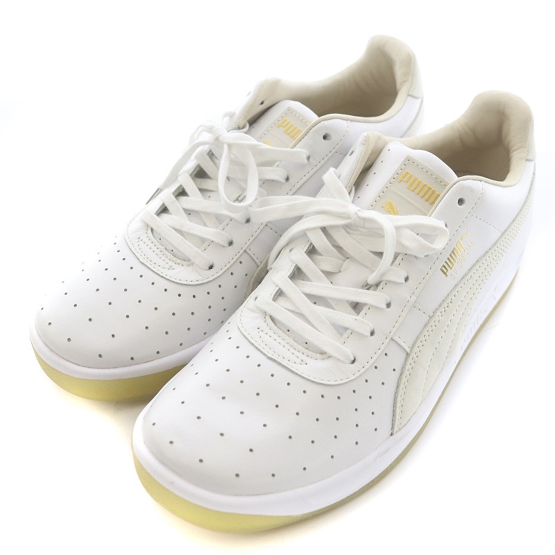 新品 PUMA スニーカー 23cm ベージュ クリーム オフホワイト PUMA プーマ スニーカー TURIN 4 WHITE GREEN 403825-02