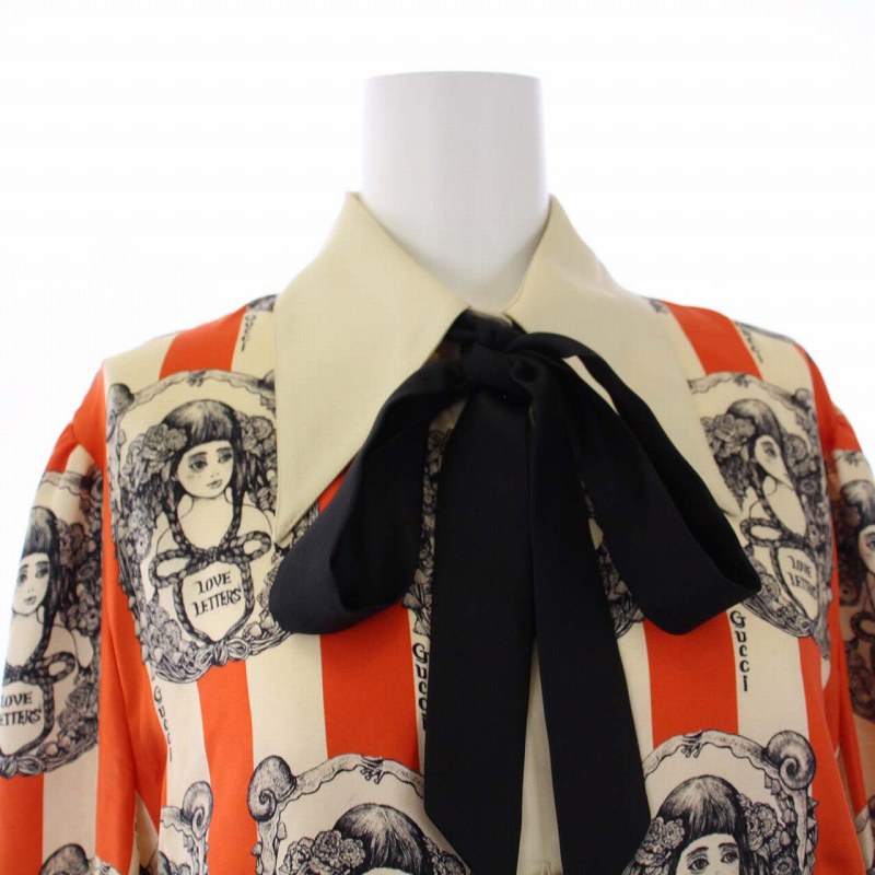 グッチ GUCCI ヒグチユウコ 21AW Love Letters シャツ ブラウス 長袖 