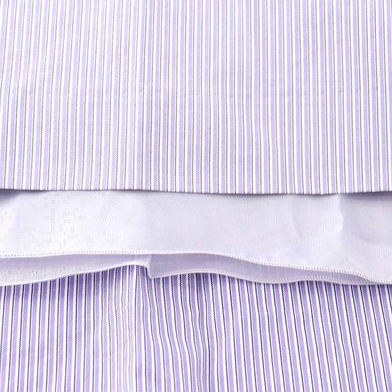 AURALEE STRIPE LONG SKIRT パープルストライプ