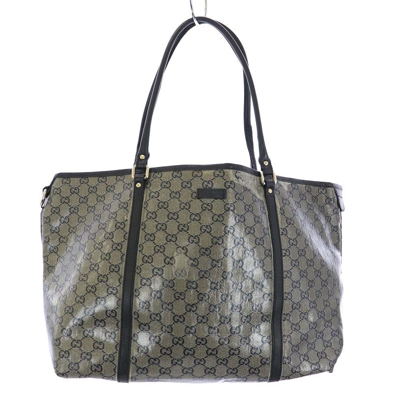 グッチ GUCCI GG柄 トートバッグ ショルダーバッグ グレー 197954 /TK  